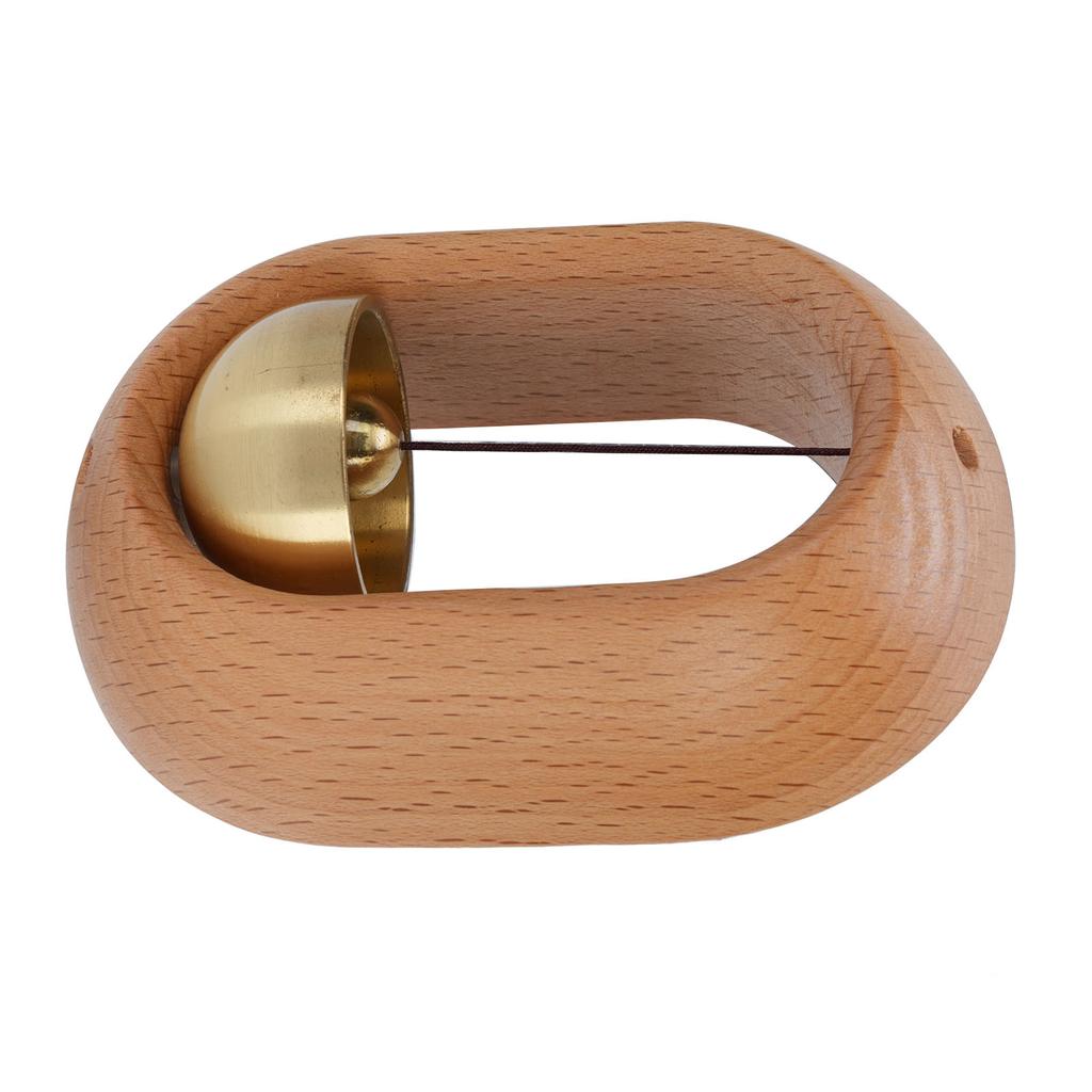 Shopkeepers Bell Beechwood and Copper Decorative Wooden Hanging Doorbell for Home Refrigerator Apartment