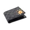 Coach Wallet [Customized Bag] 3 IN 1 Hand-painted Personalized Graffiti Embossed Printed Short Folding Belt with Detachable Card Holder Black(duck)