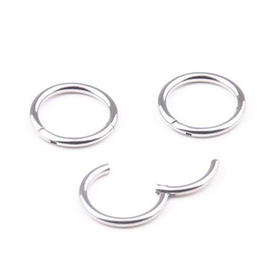 1 Pc 16G 14G Hinged Segment Hoop Ring Stainless Steel Lip Nose Septum Piercing