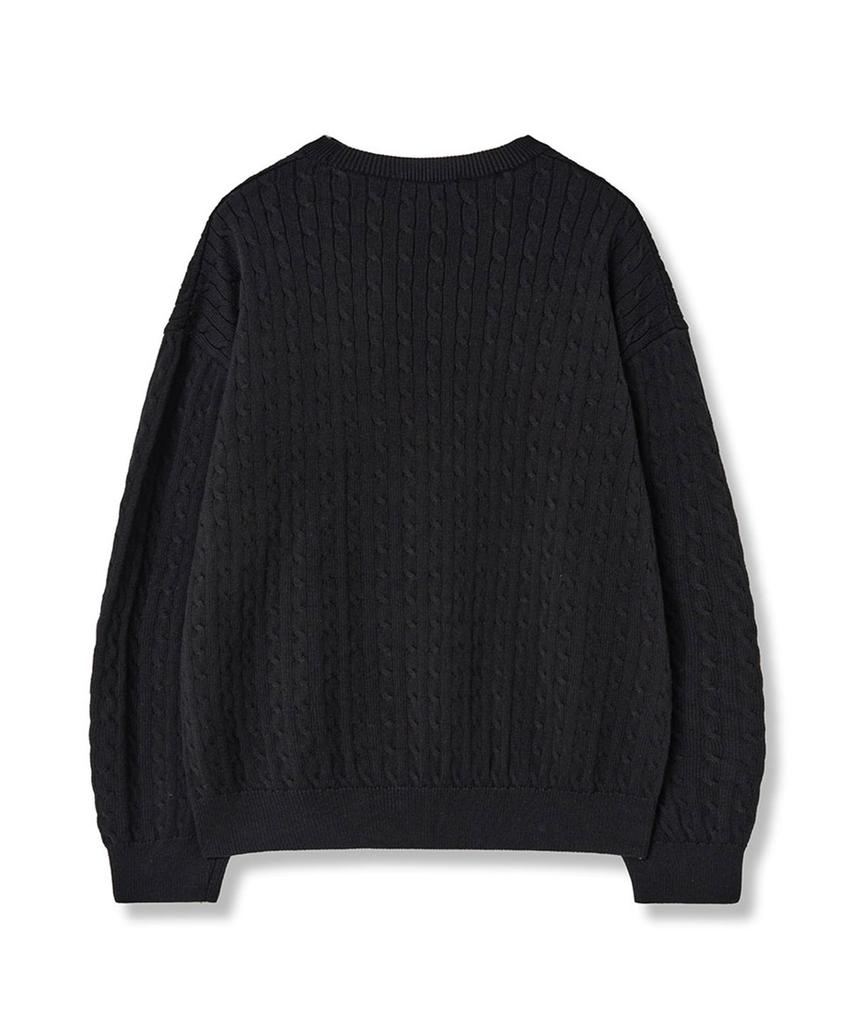 DREAMWORLD Cable Round Knit (Black)