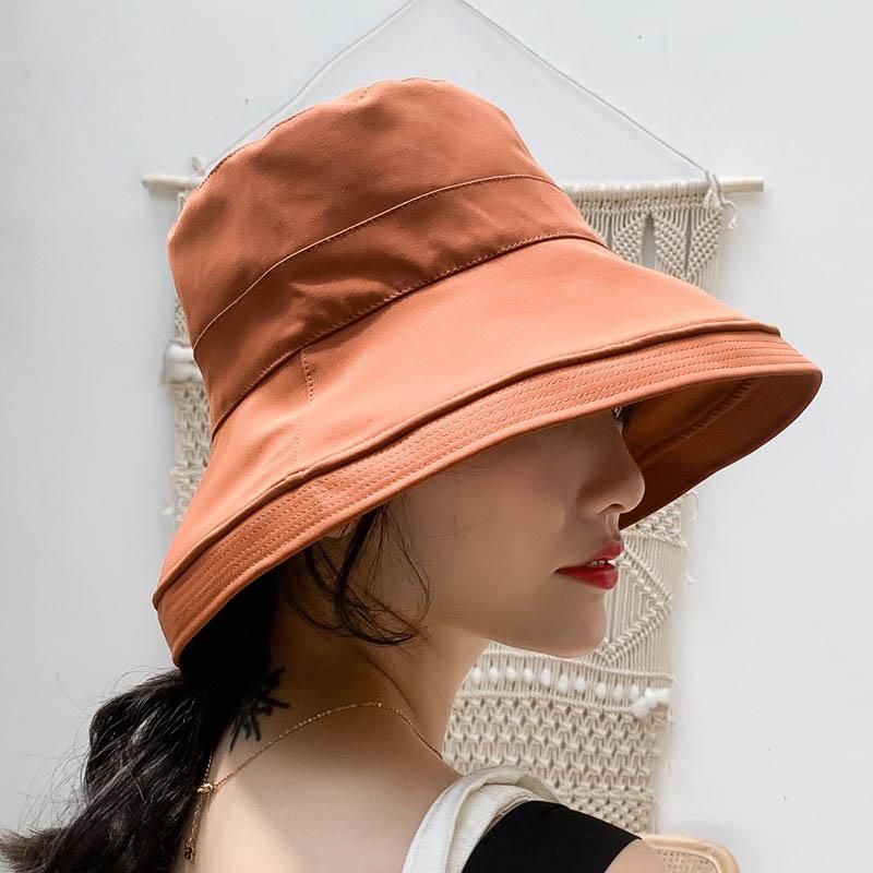 

Весенняя новая хлопковая однотонная панама высшего качества, женская темпераментная универсальная туристическая солнцезащитная шапка в рыбацком стиле