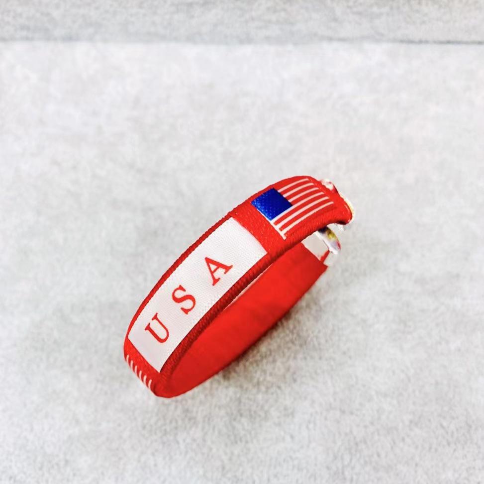2026 FIFA World Cup Bracelets Boys Girls National Flag Ribbon Bracelet Fashion Woven Football Fan Wristband