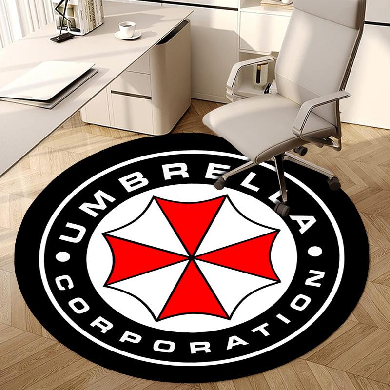 1pc Umbrella Corporation Logo Round carpet, Made of Polyester,Perfect for Decorating Office Chairs, Living Rooms,fplt270