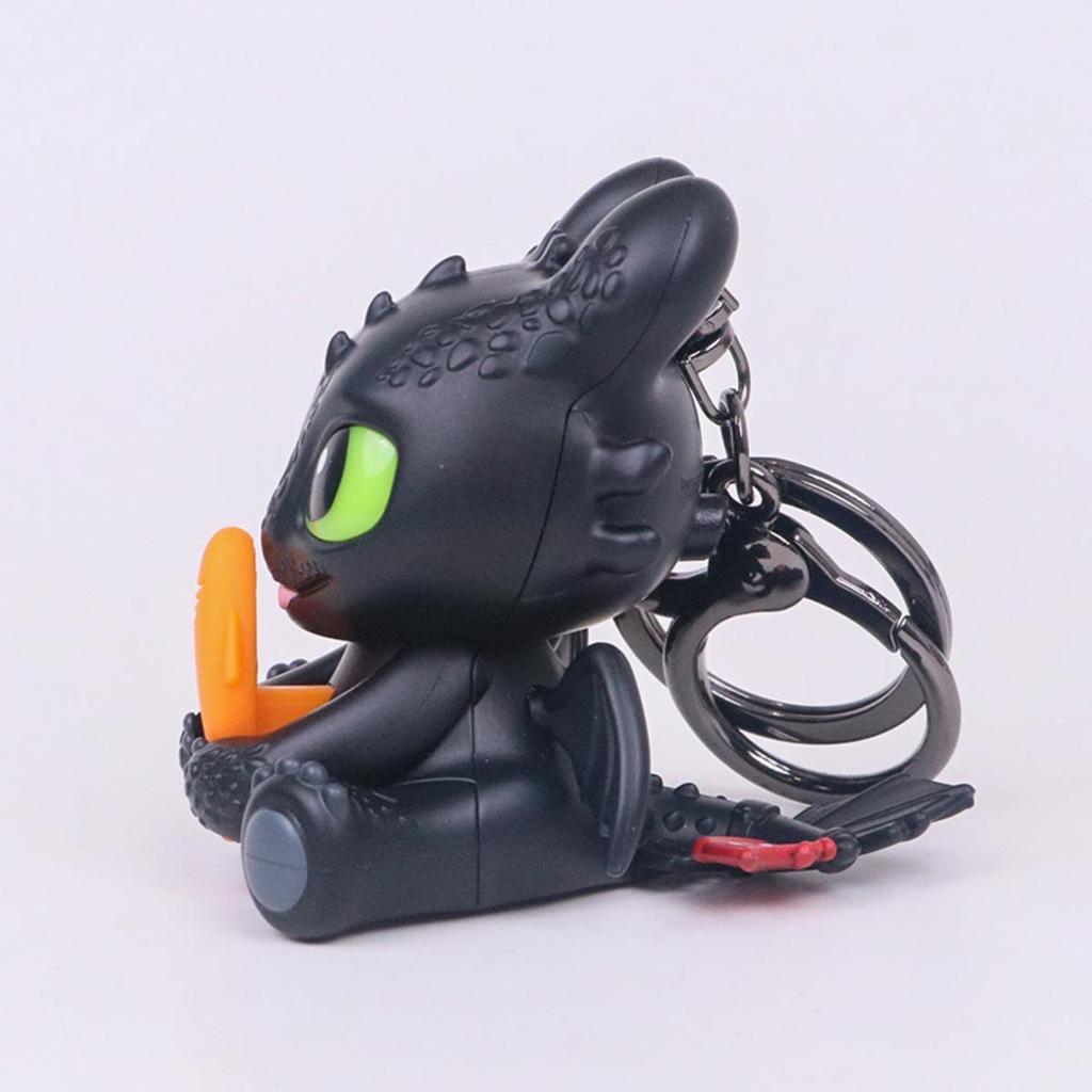 Cute Cartoon Keychain, ABS Material Key Ring with Black Color Design, Funny Key Chains for Women Men