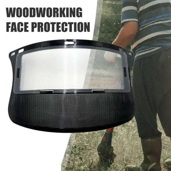 Ocelová drátěná síťka Obličejový štít Připevnění k bezpečnostním přilbám Plná ochrana obličeje před létajícími částicemi Odolný chránič obličeje pro lesnictví a venkovní práce