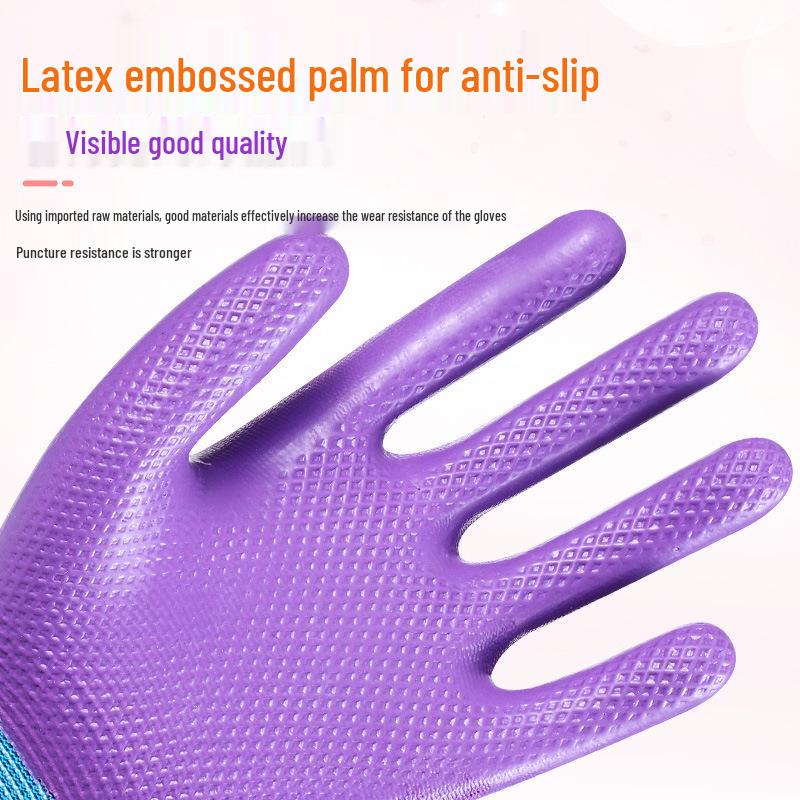 Małe Rękawice Robocze Damskie: Wytrzymałe, Antypoślizgowe, Gumowane Rękawice Robocze