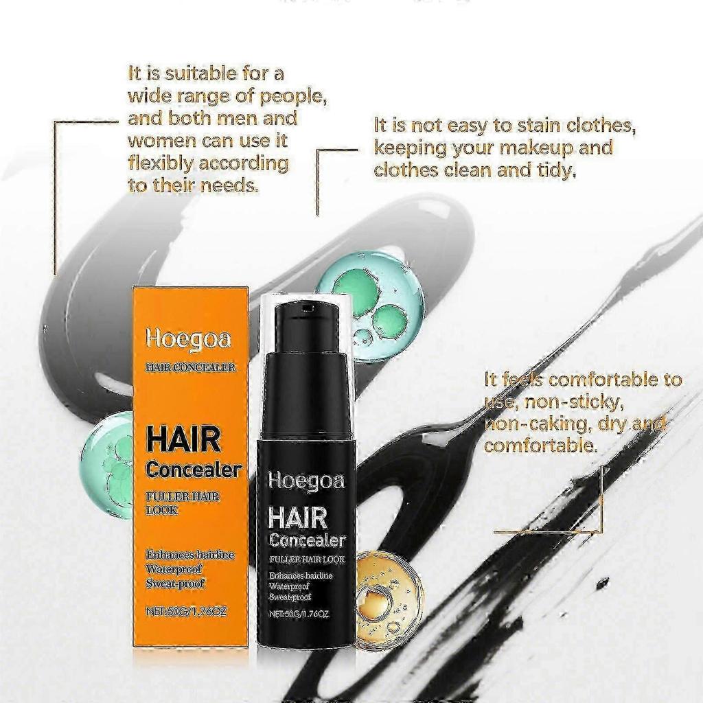 Wasserdichter Schweißresistenter Haaransatz-Abdecker für Männer: Voll abdeckende Creme für Hairfillup, Haaransatz Kopfhaut - 50g