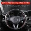 Non-Slip Universal Carbon Fiber Car Steering Wheel Cover for Skoda Octavia 1 2 3 A4 A5 MK2 Kodiaq Superb 3 Rapid Fabia 1 Car Styling