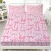 Bowknot Personalized Fitted Sheet Set Bowknot Personalized Bedding Set Comfortable Skin Friendly Cute Style 120x220cm