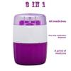 3-in-1 Pill Crusher Multifunction Fine Powder Pills Cutter Stainless Steel Dust Proof Pill Storage Box for Small and Tiny Pills