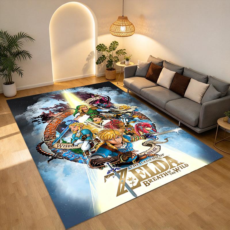 Legend Zelda Living Room Nonslip Area Rug Soft Carpet For Bedroom Game Playroom Sofa Office Home Decor Doormat Christmas Gift C9302302