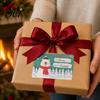 Handwritten Gift Tags Christmas Sticker Labels for Holiday Wrapping, Self-Adhesive with Blank Customizable Writing Area Present Decoration,