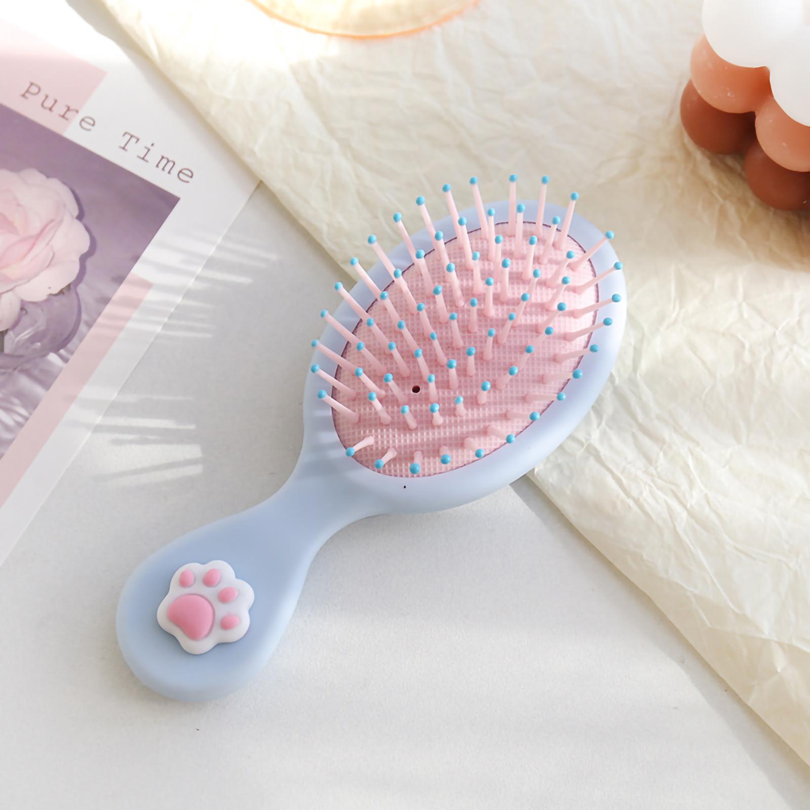 Detangler Brush Professional Small Paddle Detangling Brush Comb for Long Thick Thin Curly Hair Blue
