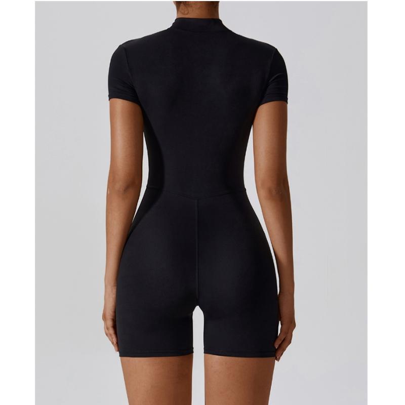 Women'S Summer Seamless Yoga Bodysuit Tummy Control High-Cut Workout Gym Dance Swimsuit Athletic Sportswear