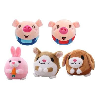 Juguete de Peluche Parlante Cerdo Perro Vibratorio y Rebotador Diversión Interactiva para Gatos y Perros Juguete Divertido de Ejercicio