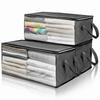 Portable Transparent Clothes Storage Bag with Window - Durable, Seasonal Quilt Organizer