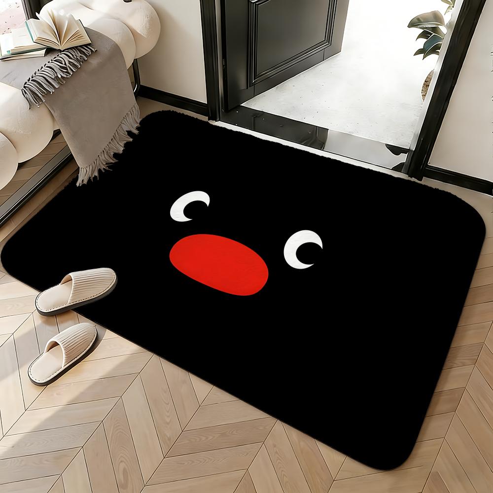 Soft Absorbent Non-Slip Rug Cartoon Pingu Floor Mat Home Decor Doormat Bedroom Floor Mat Shower Carpet