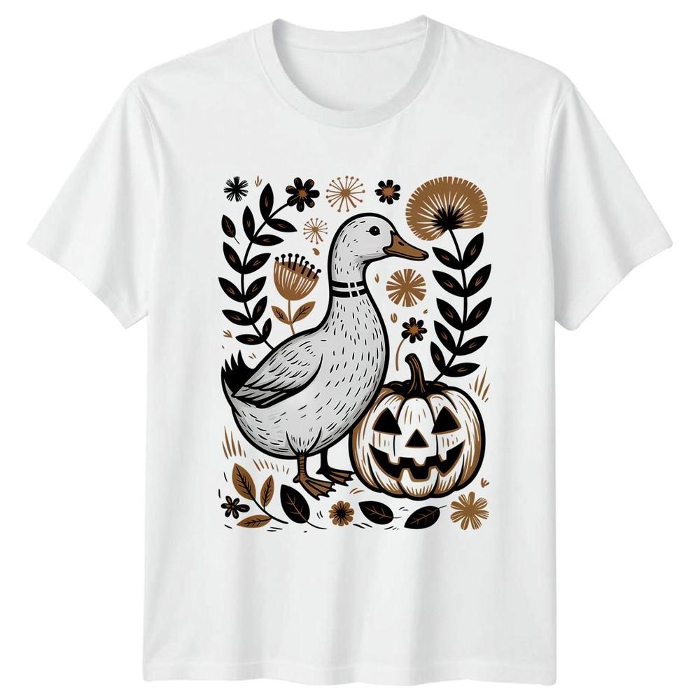 Duck Pumpkin Halloween Holidays Unisexs Unisexs Graphic Tee S