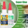 Super Glue 502 Super Adhesive Cyanoacrylate Bonding Agent for Metal, Plastic, Wood, Glass, Ceramic, Leather, Rubber, Handicrafts, DIY,