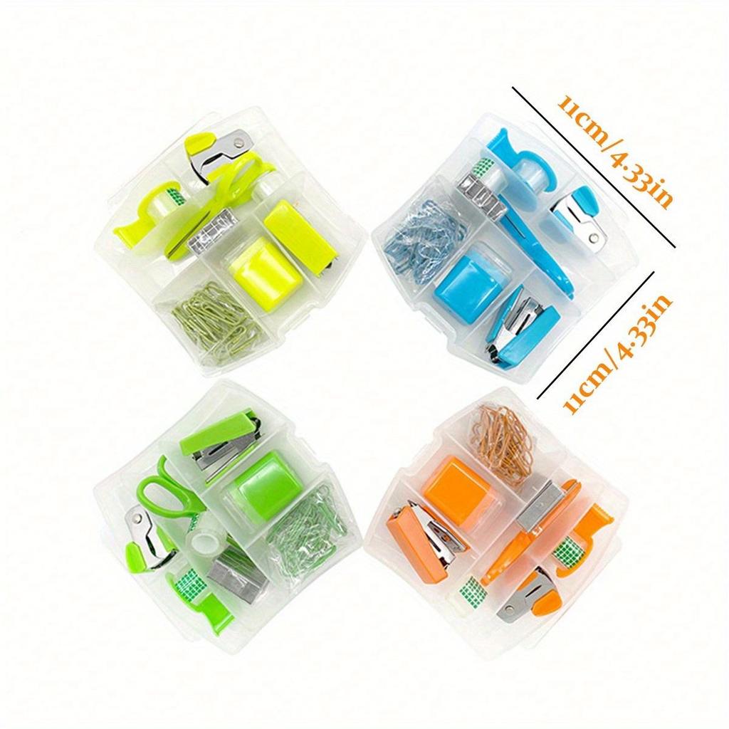 Draagbare Mini Kantoor Schrijfwaren Set Met Perforator, Nietjesverwijderaar