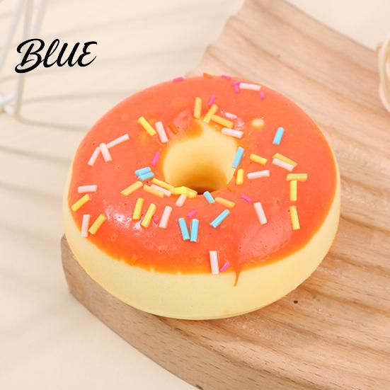 Realistic Donut Toy Squeeze Soft Slow Rebound Stress Relief 7cm Cute Reliever Simulation for Kids Adults Desktop Decoration Baking Prop Photo