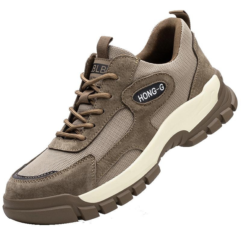 Anti-puncture Safety Shoe with Steel Toe Cap Anti-slip Work Shoes Light Work Sneakers Construction Shoes Safety Boots for Man