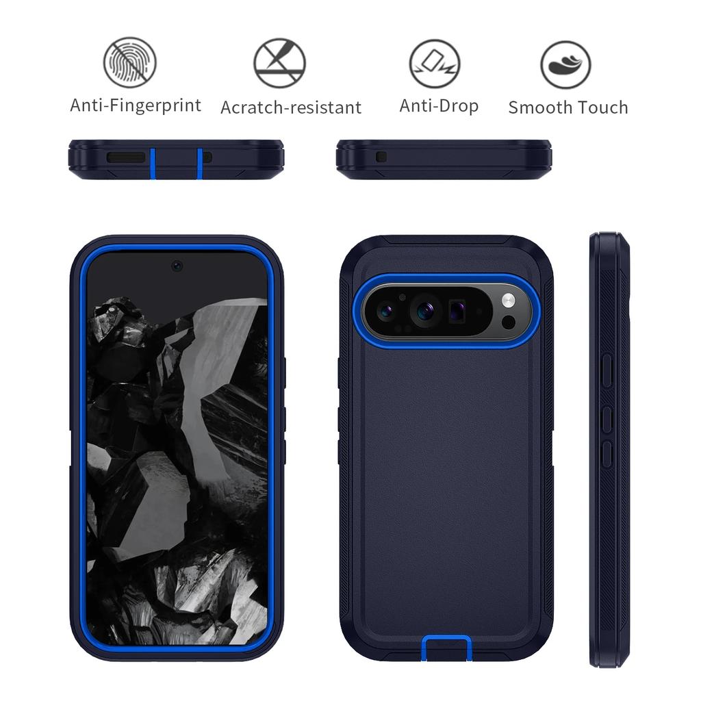 Rugged OTT Armor Box With Clip Shockproof Case For Google Pixel 10 9 8 ProXL Heavy Dual Layer Enhanced Anti-Drop Protect Cover