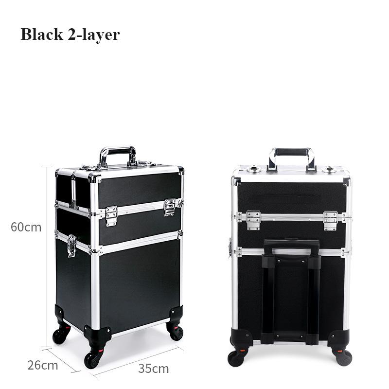 

Новые женские косметички-тележки на колесах, ящик для макияжа для ногтей, съемный складной бьюти-кейс, дорожная сумка, чемодан на колесиках