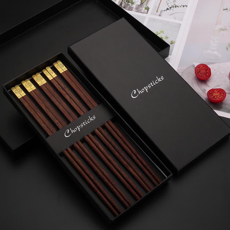 Chinese Chopsticks with Gift Box, Household, High-Grade, Non-Slip, No Paint, Original Color, Chopsticks
