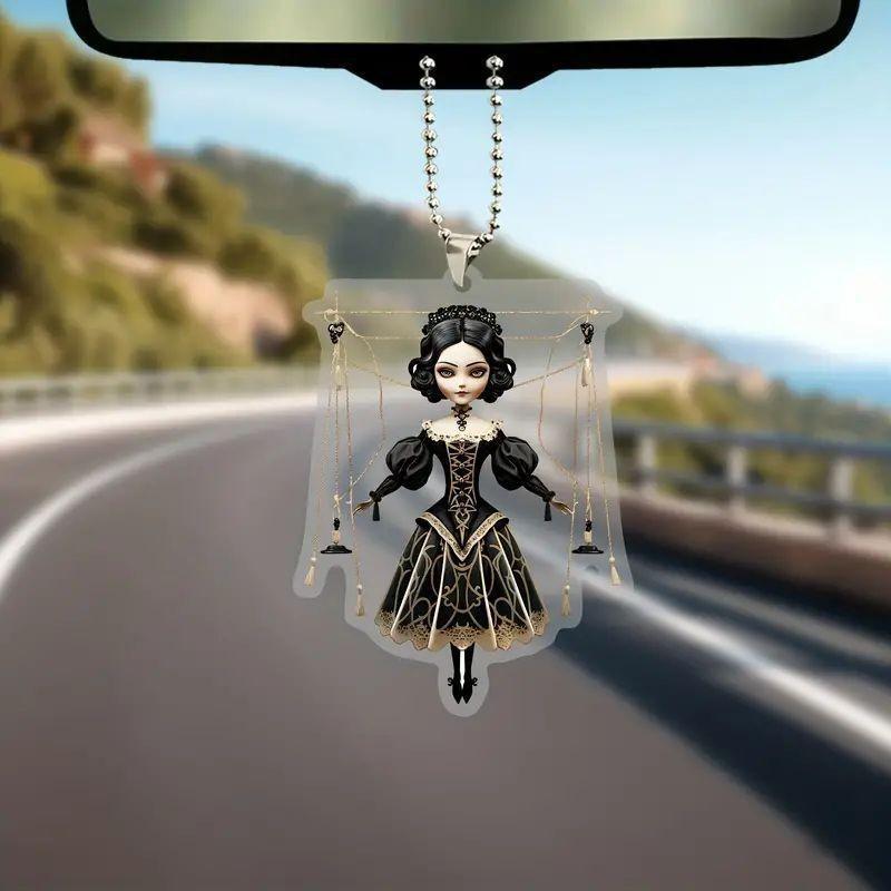 Charming Acrylic Gothic Figure Hanging Ornament For Vintage Halloween Accessories Car