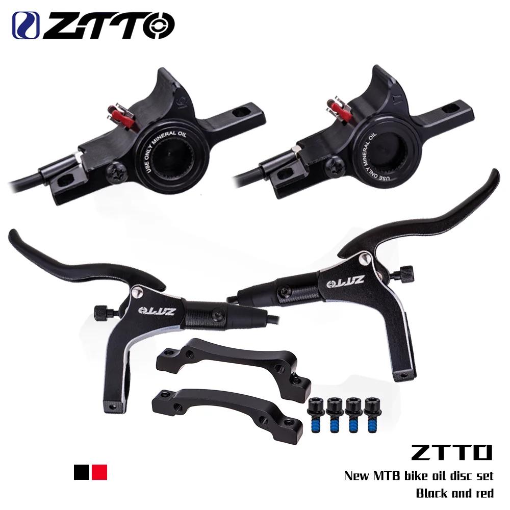

ZTTO Bicycle CNC Hydraulic Disc Brake Caliper Front Rear Handle Mineral Oil Brakes Calliperplate With Adapter BB5 Brake Pads чёрный
