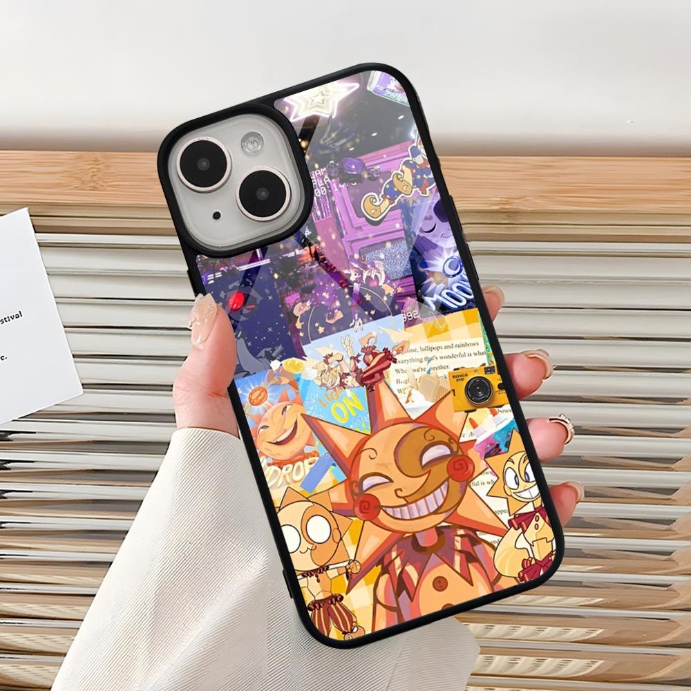 FNAF Sundrop Phone Case For Iphone 16 Pro 15 Pro Max 14 12 11 13 Mini 8 7 Plus X Xs XR PC+TPU Design Cover