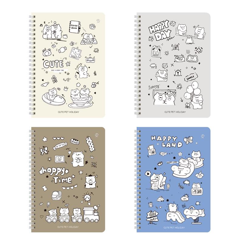 Thickened A5 Cute Coil Notebook - Simple B5 Notepad for Primary School Students, High-Value Loose-Leaf Practice Book