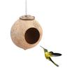 Coconut Shell Coconut Shell Birdhouse Round Entrance 6cm Sanded Finish Pet Hideaway Enclosed Design 12cm Shell Diameter