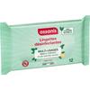 ASSANIS Lingettes Nettoyante Désinfectantes 12 Lingettes