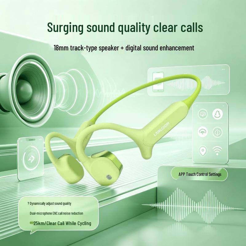 Lanston AirWave Max Air-Bone Conduction AI Sport Headset