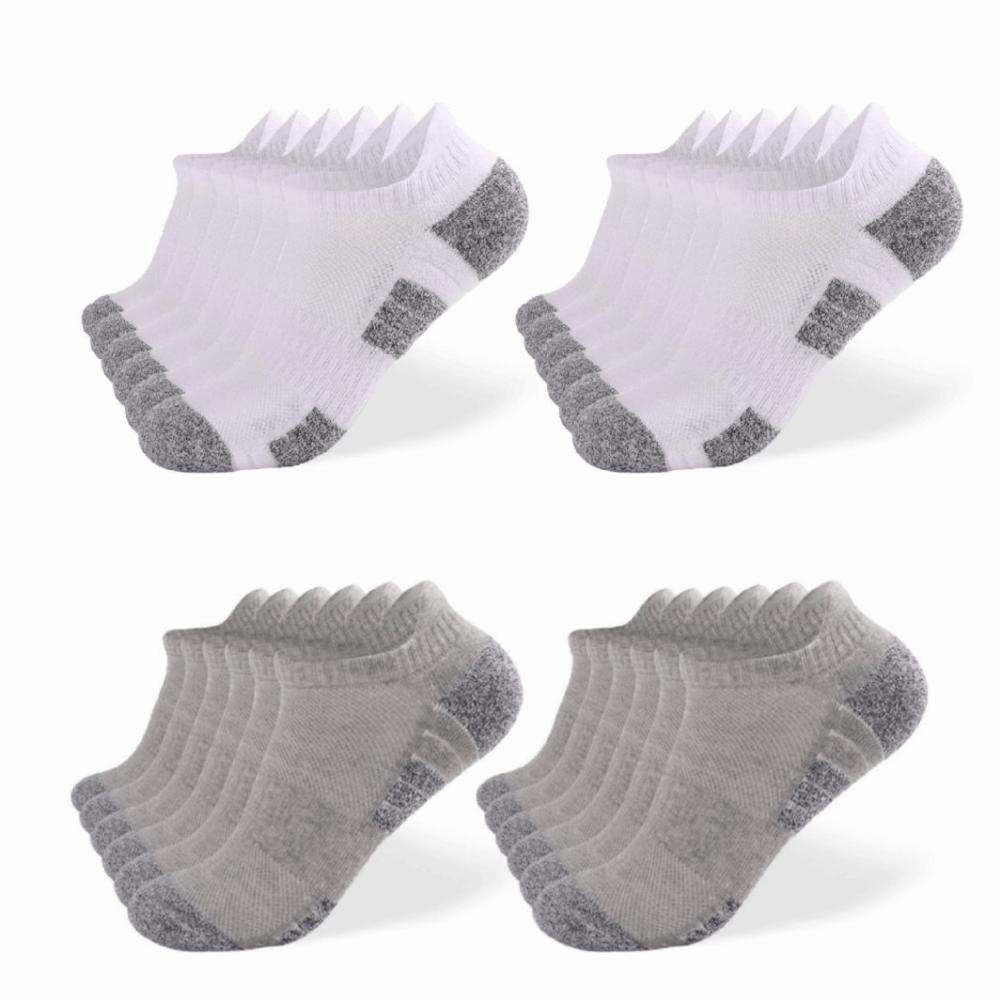 12pcs Cotton Blend Low Cut Sport Sock Breathable Athletic Sock  Running Fitness Training
