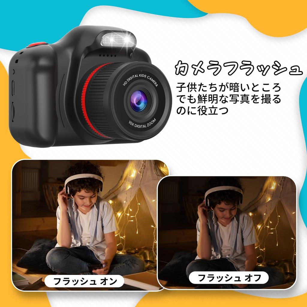 New Version Digital Camera with 10x Filter Swivel Perfect for Ages 4 and and Photography Practice Kids' 2.4-inch LCD, Zoom, Built-in Microphone,
