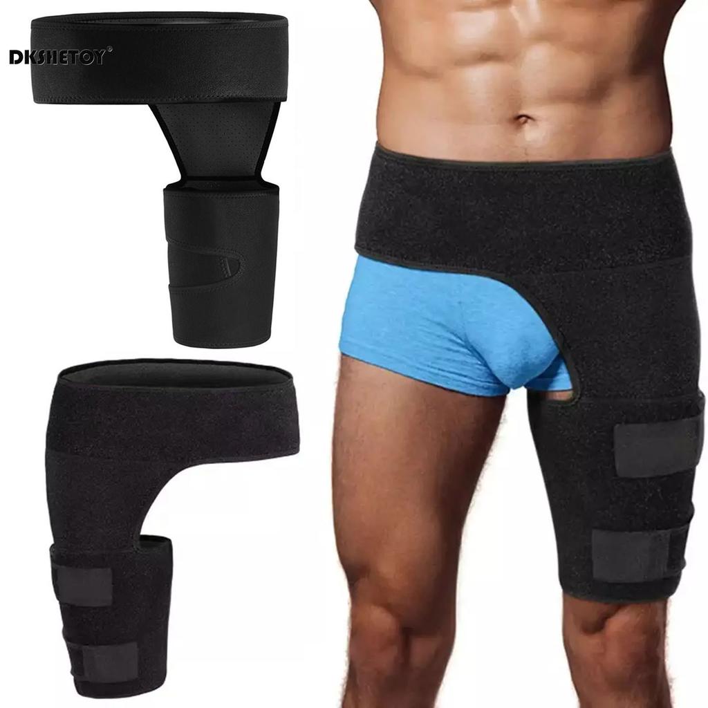 Adjustable Compression Hip Brace Support Belt for Pulled Groin Muscle Hip Joints Arthritis Protector Legwarmers