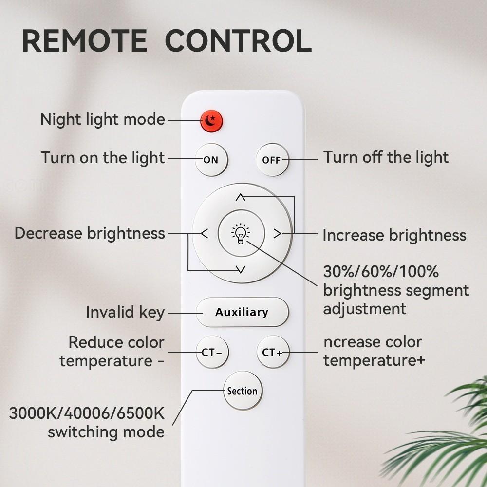 30W 40W 50W Remote Control LED Ceiling Lamp Living Room Kitchen Bedroom Modern Tri-color Lamps Dimmable Ceiling Light