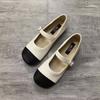 Fashion Flat Shoes for Women 2025 Spring and Autumn New Mary Jane Square Toe Women's Red Plus Size Women's Shoes 41-43 Zapatillas Mujer