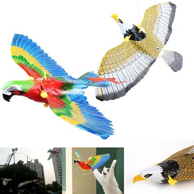 Jouet pour chat rétractable amusant, simulation d'oiseau pour taquiner, jouets interactifs pour chat, oiseau volant électrique