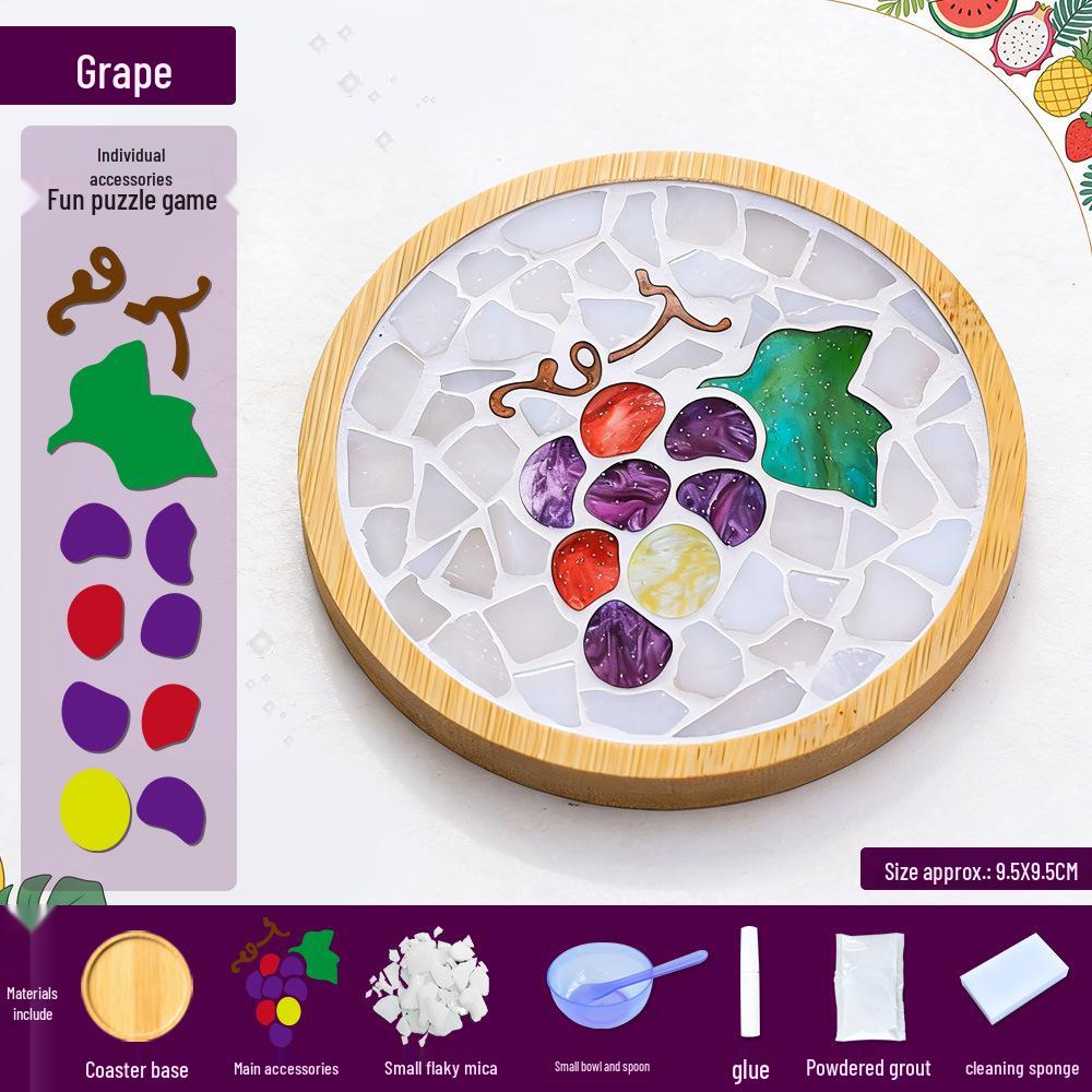 Mosaic Coaster DIY Kit: Creative Handmade Collage Art Set