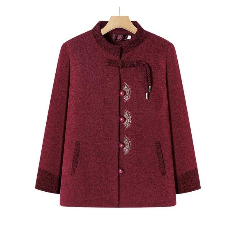 Winter Coat Women's Fleece Thickened Top Year Old 0 Old Lady Clothes
