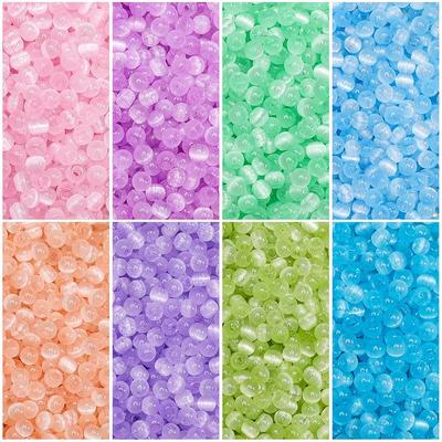 4mm 10g/bag Glass Cat Eye Rice Beads DIY Bracelet Necklace Earrings Jewelry Accessories
