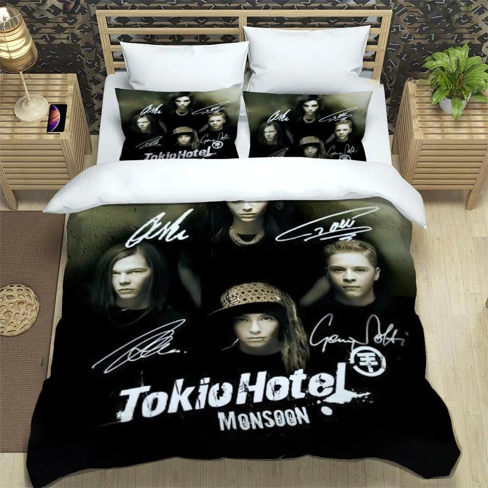 

Вишукані 3D шпалери гурту Tokio Hotel Аніме Цифровий друк Постільна білизна Наволочка Ковдра Ліжко Молодіжний Дитячий Дівчата Хлопці Подарунок EU Single(135*200cm)3pcs