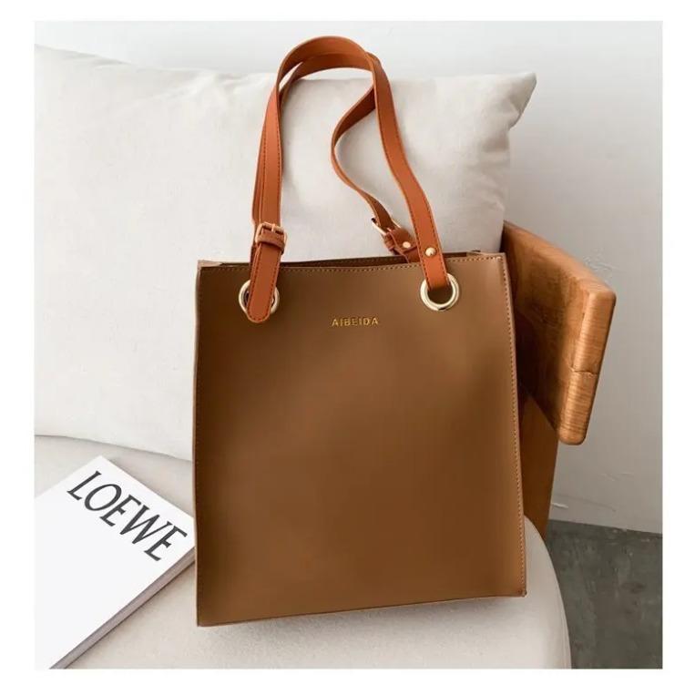 New Korean Style One Shoulder Bags For Women PU Leather Large Capacity Casual Ladies Solid Multi-function Handbags Spring/Summer