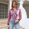 Fashion Spring & Fall New Lapel Work Clothing Ol Fashion Single-Breasted Straight-leg Gingham Geometric Print Long Sleeve Shirt Top