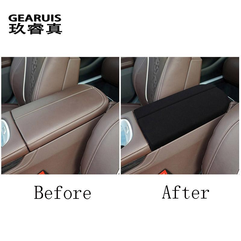 Suede Leather Car Wrapping ABS For BMW 7 Series G11 G12 2016-2022 Accessories Stowing Tidying Armrest Box Protect Cover