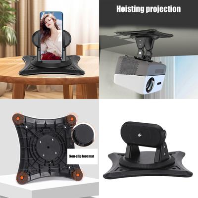 Supporto Proiettore Regolabile con Testa Girevole a 360 Gradi per Uso a Soffitto e Scrivania Staffa Multifunzionale